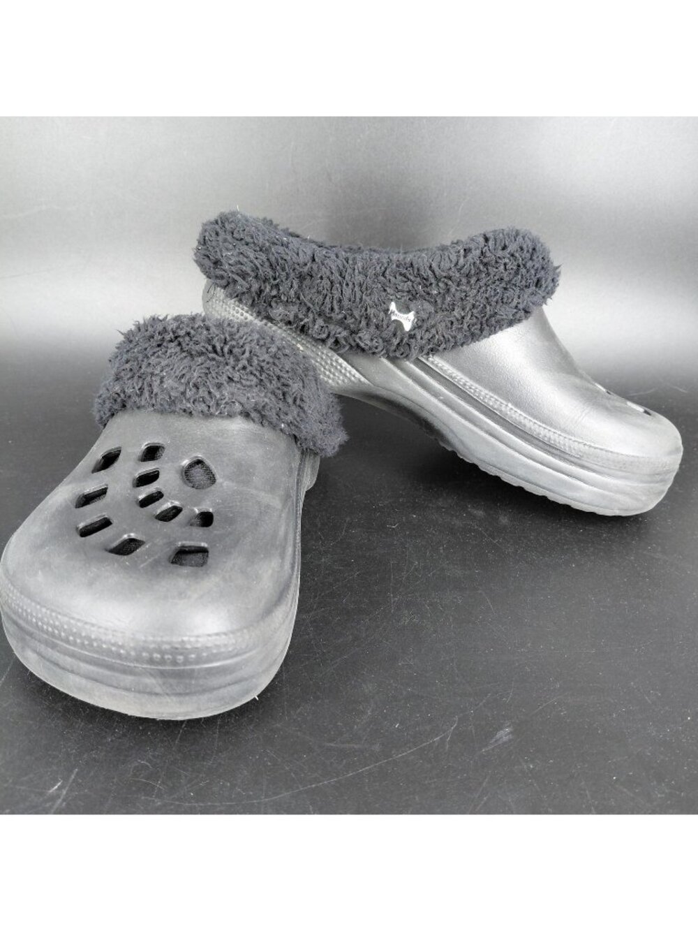 Hounds Shoes Womens Size 6 Black Clog Slippers Fleece Lined Winter House Cozy